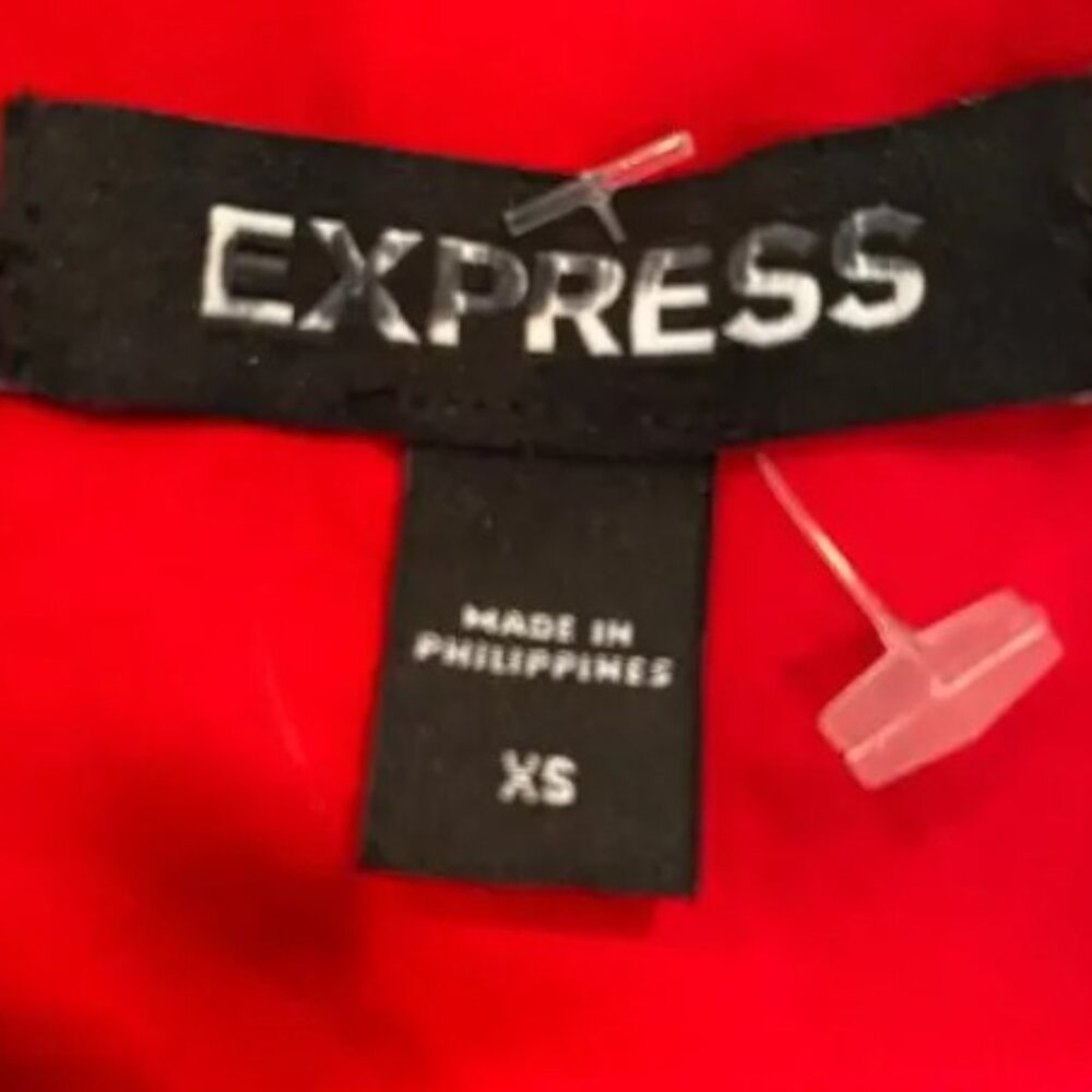 Express Satin Slip Dress Color Block Tier Midi Size XS  Holiday Party NWT $98 - Picture 9 of 10